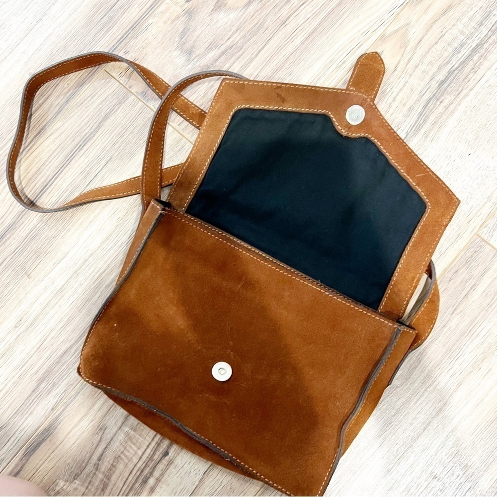 Minelli Paris Suede Boho Crossbody Bag - Picture 4 of 10